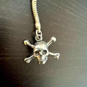 Skull and crossbones keychain